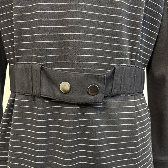 CABI Black White Stripe Metal Zip Modern Casual Minimalist Tailored Jacket M - Picture 4 of 14